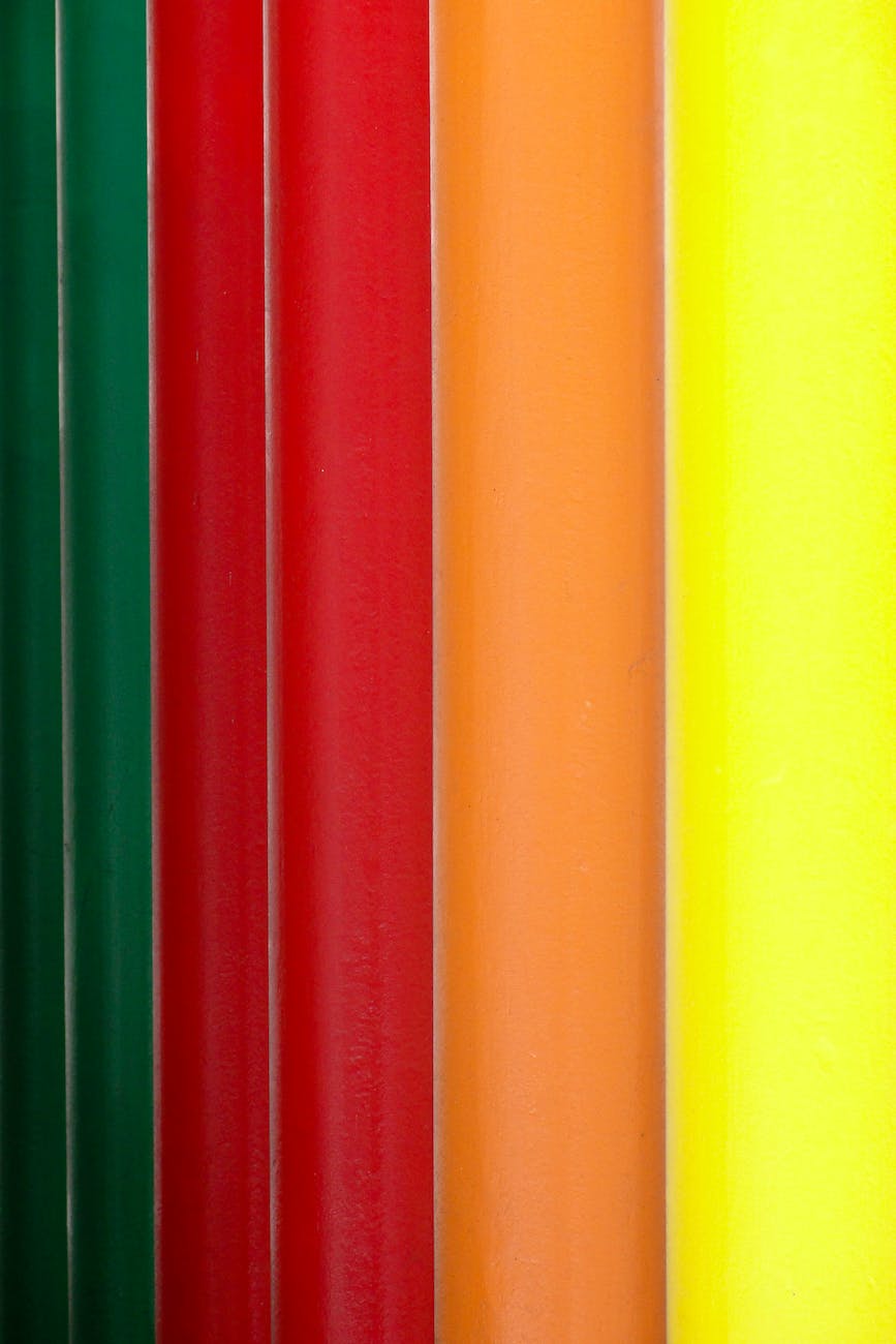close up of colorful plastic stripes